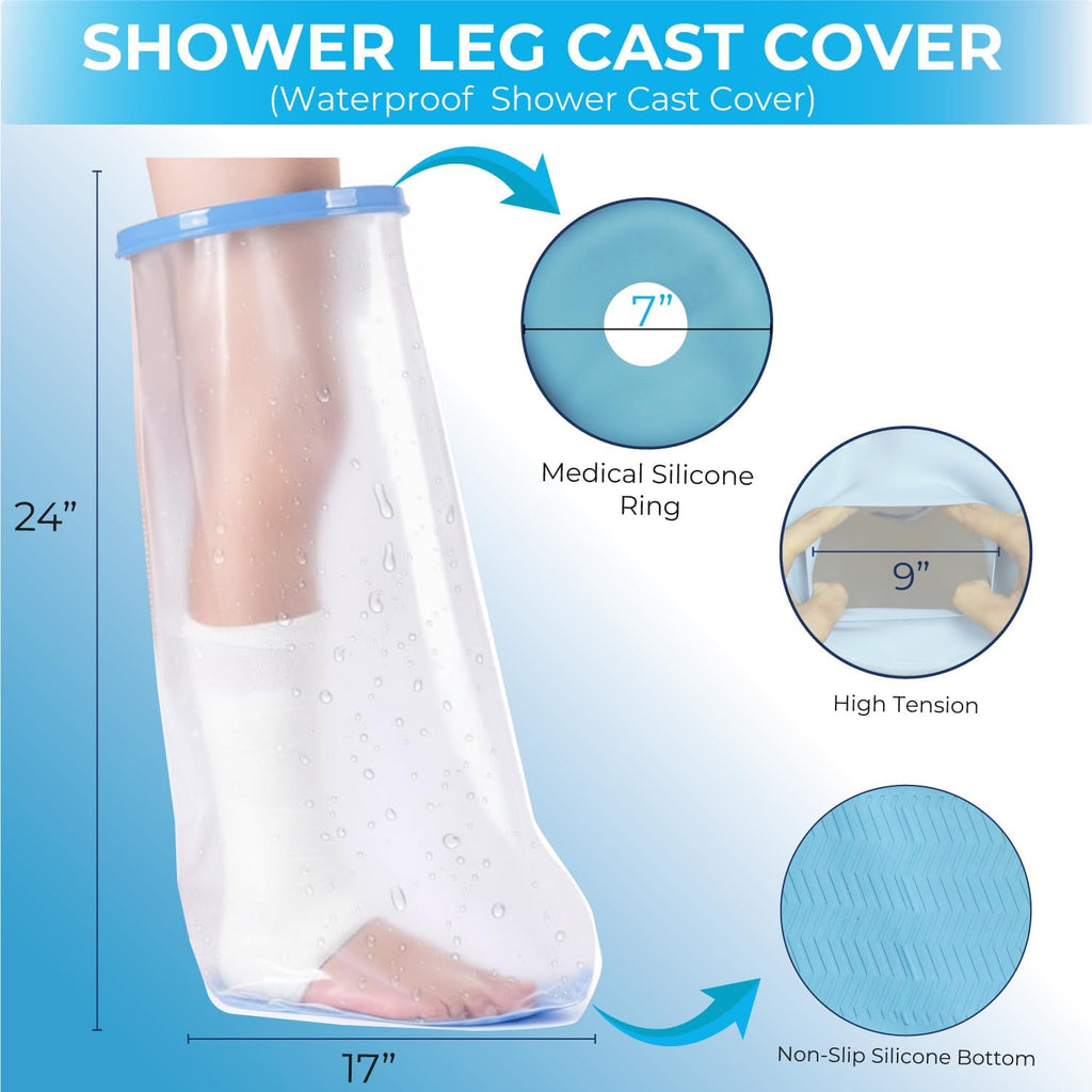 Leg Elevation Pillows for After Surgery, Memory Foam Adjustable Wedge Pillow with Shower Cast Cover, Urinal Bottle &