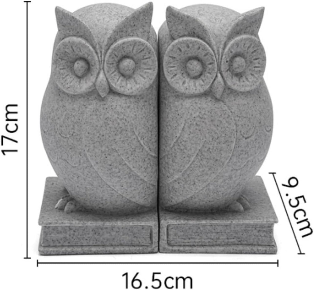 Bookends Sculptural Bookends with Rectangular Base Cute Bookend Holder for Bookshelf, Desk, Living Room, Gray