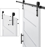 36in x 84in Sliding Barn Door with 6.6ft Barn Door Hardware Kit & Handle, Pre-Drilled Holes Easy Ass