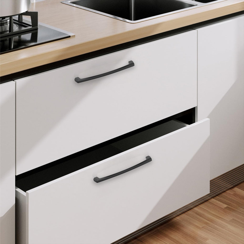 10 Pack 7 Inch Matte Black Cabinet Pulls Kitchen Cabinet Handles Kitchen Handles for Cabinets Cupboard Handles Black