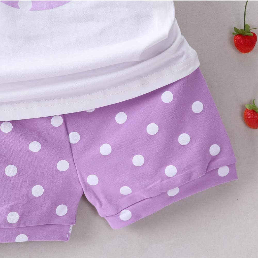 Baby Girl Clothes Outfits Short Sets 2 Pieces with T-Shirt + Short Pants