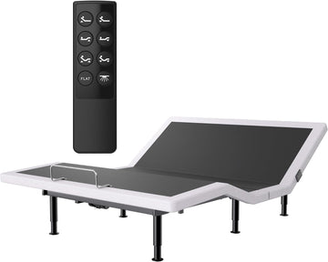Adjustable Bed Frame King Size with Wireless Remote, Head Foot Incline, USB, Underbed Light - Heavy Duty Platform