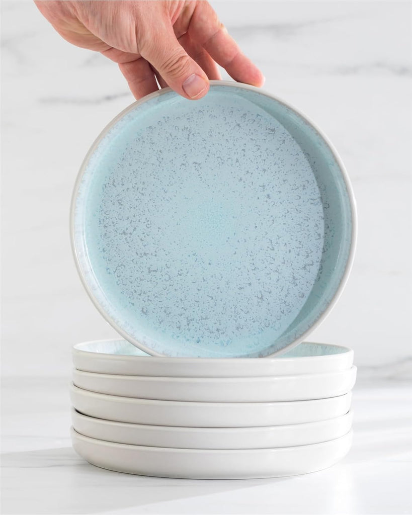 Stoneware dinnerware set 8 persons 32 pcs - Modern style plates and bowls set ceramic