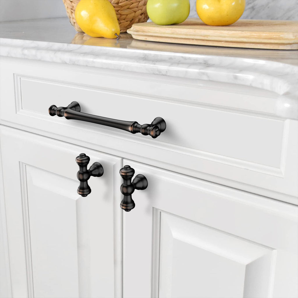 20 Pack Oil Rubbed Bronze Kitchen Cabinet Knobs 2.1 Inch(53mm) Single Hole Cabinet Handles Dresser Knobs Drawer Knobs