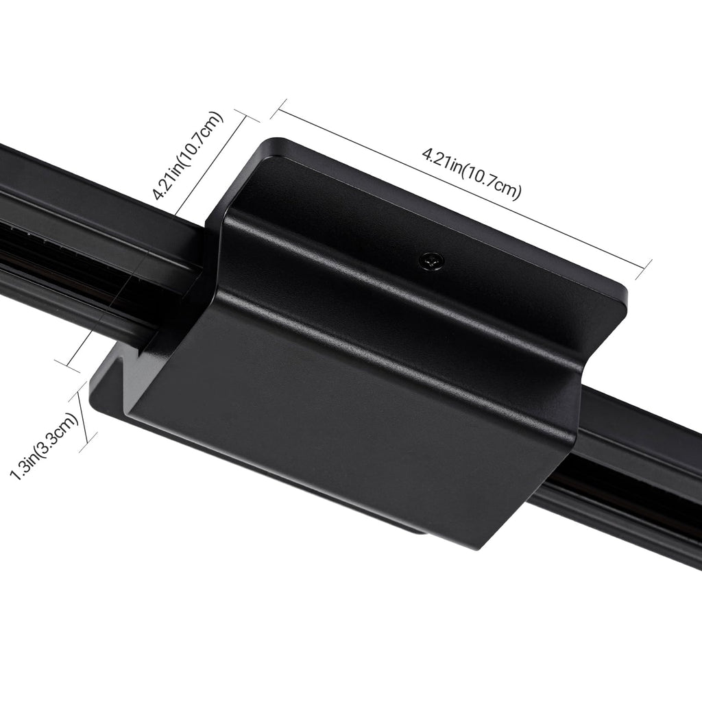 13FT H Track Lighting Rails Kit, Black