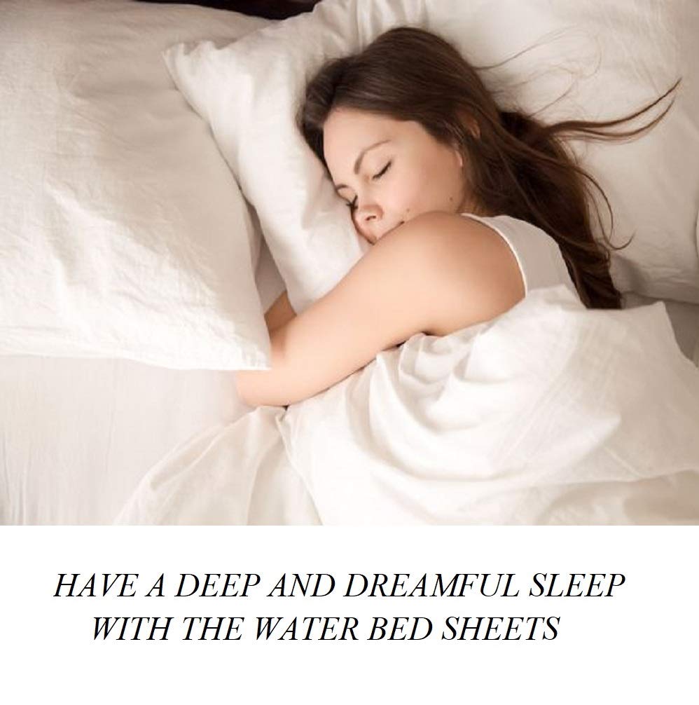 Super Single Waterbed Sheets, 4 Piece Attached Sheet Set, Fits 18 Inch Deep Mattress, Brushed Microfiber, Ultra Soft