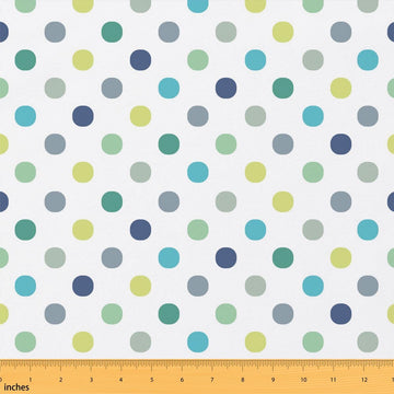 Polka Dots Fabric By The Yard, Geometric Polka Dot Watercolor