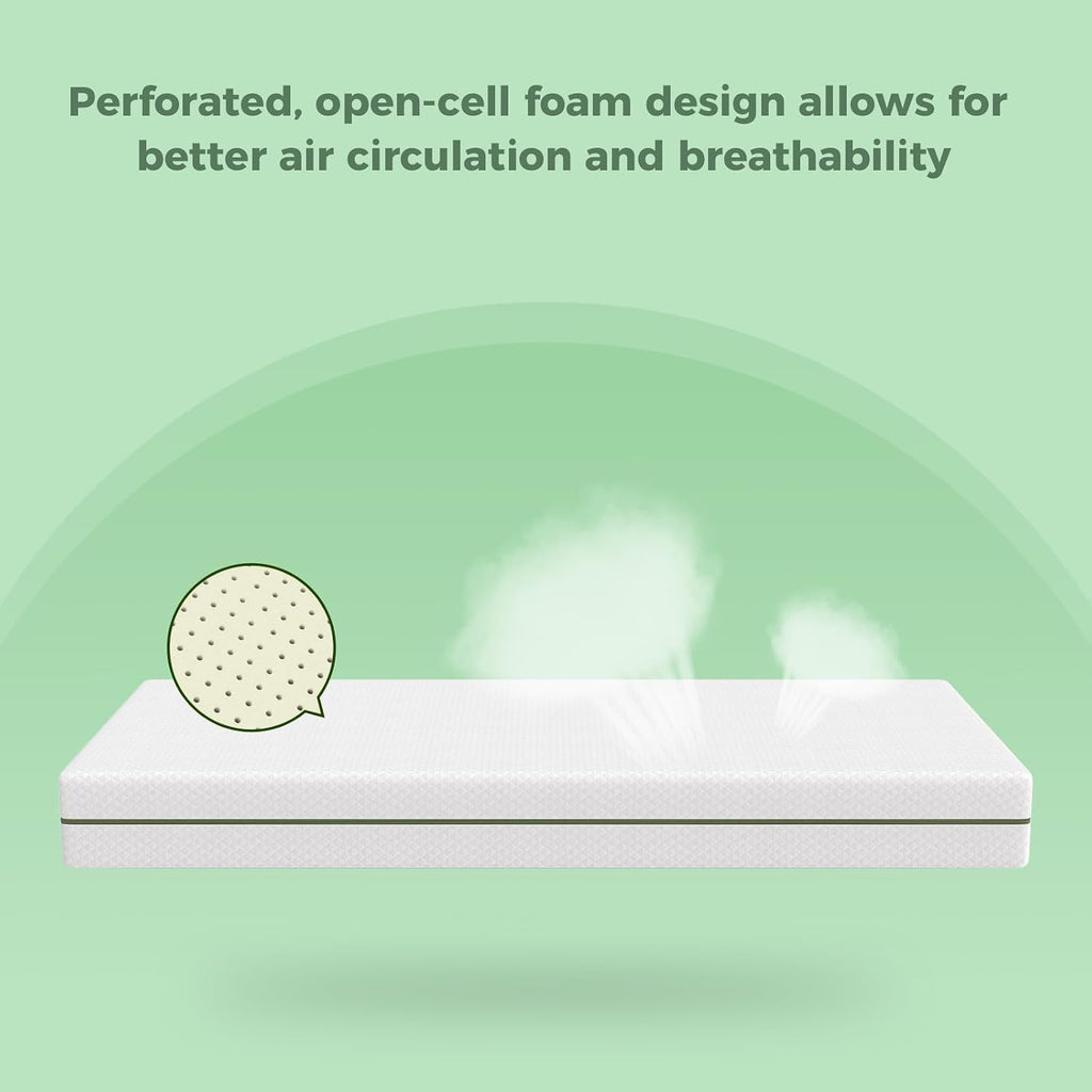 Crib Mattress, Dual-Sided Comfort Baby and Toddler Bed Mattress | Breathable Gel Memory Foam, Removable Washable