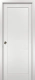 Modern Pocket Door 32 x 84 with Frames | Quadro 4111 White Ash | Kit Trims Rail Hardware | Solid MDF