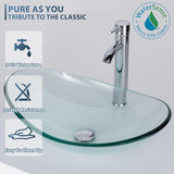 18" Small Bathroom Vanity Sink Combo Modern Freestanding Cabinet W/Matte Glass Door & Drawer Clear Boat