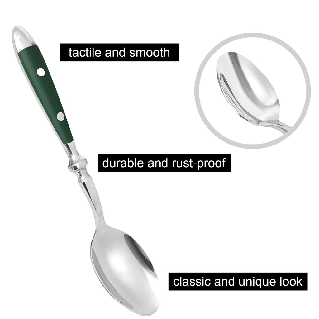 Silverware Set, Vintage Stainless Steel Flatware (Green)