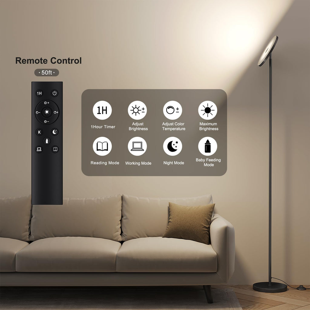 Floor Lamps,LED Standing Lamp with Remote Control