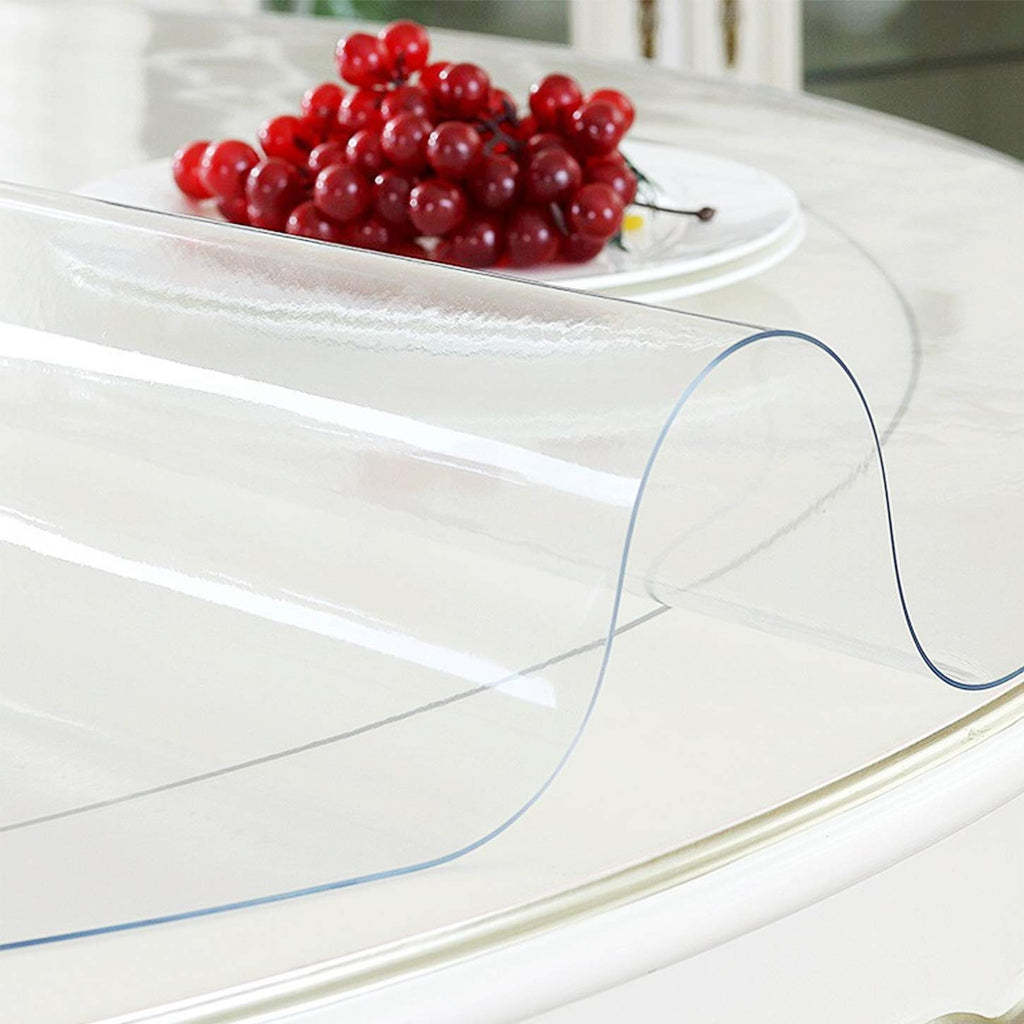 Crystal Clear Plastic Table Protector Cover Mat Vinyl PVC Tablecloth Dining Coffee Table Pad Wood Furniture Protector