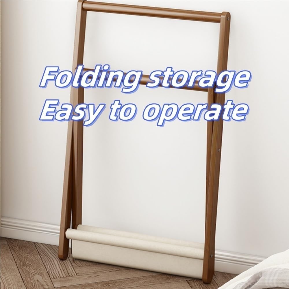 Coat Rack, Wooden Towel Rack, Folding Clothes Hanger, Floor-standing Clothes Stand, Clothing Organizer