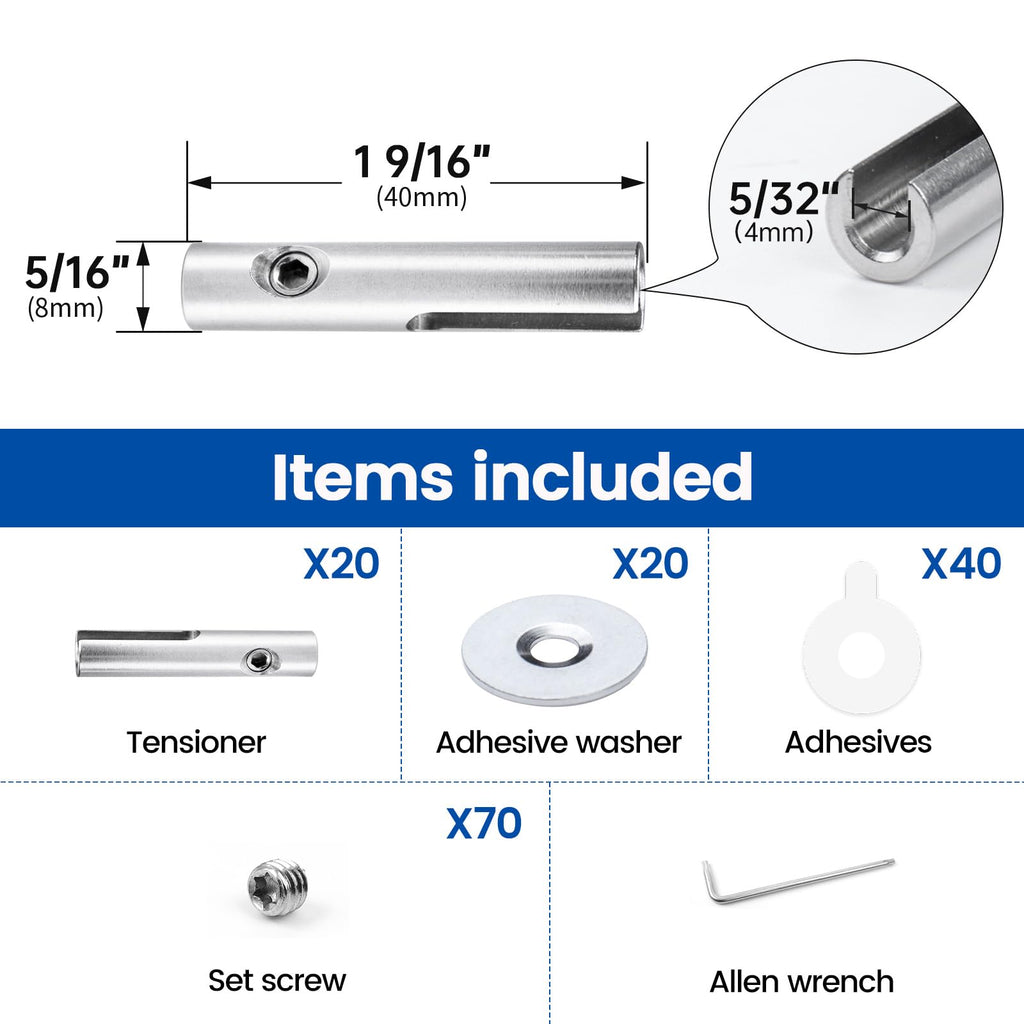 [Patent] 20Pack Cable Railing Hardware Swageless Anchor Terminal CB17