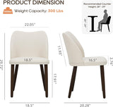 COLAMY Upholstered Dining Chairs Set of 2