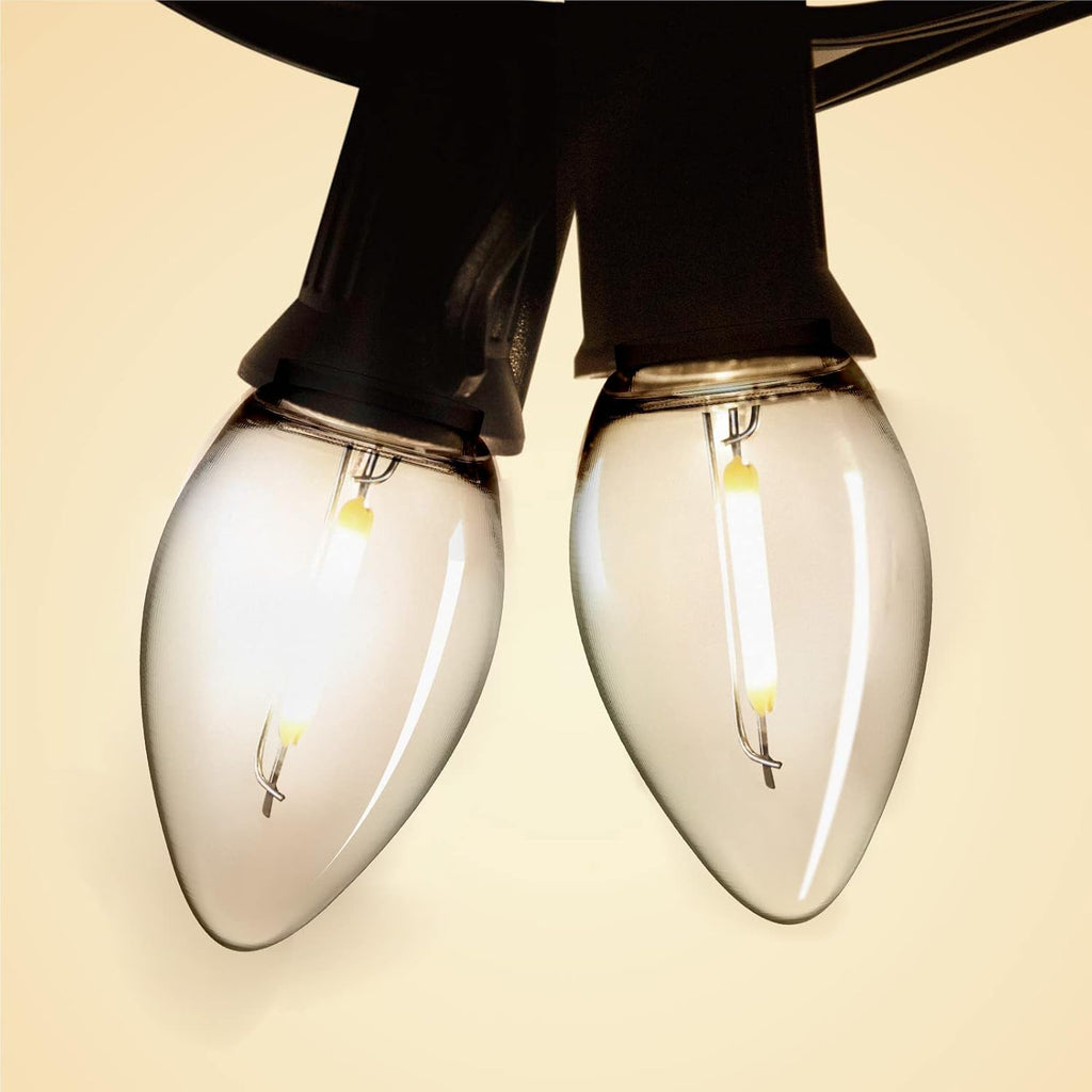 C7 LED Night Light Bulbs, E12 Candelabra Base, Warm White