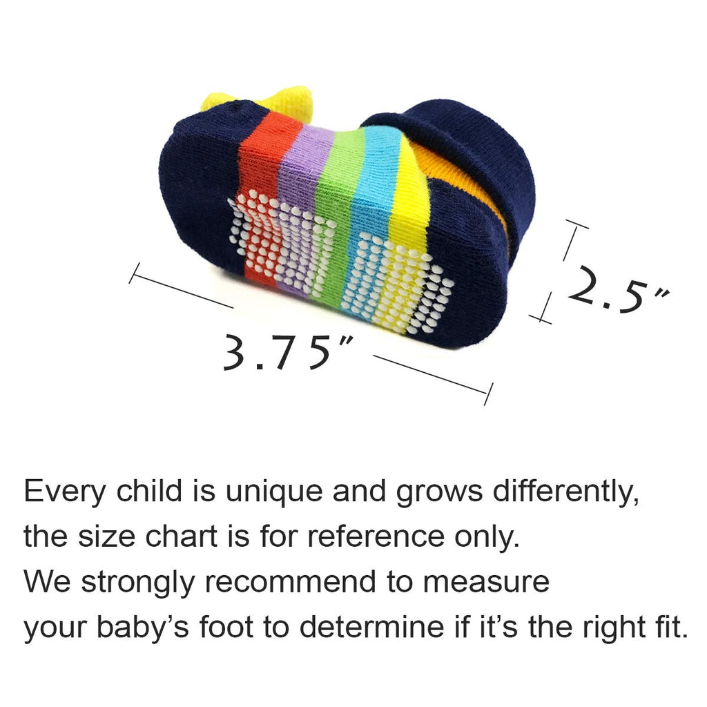Adorable Baby 6 Pair Non-Skid Bootie Socks