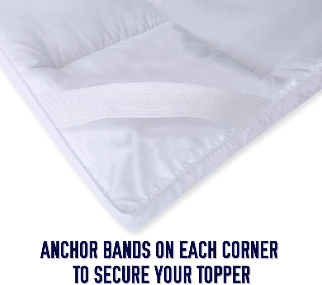 Sweet Home Dreams Thick Hypoallergenic Down Alternative Bed Mattress Topper, Queen, 2" H