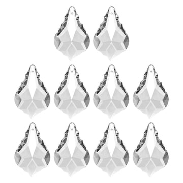 10Pack 38mm K9 Crystal Pendants Teardrop Beads Clear