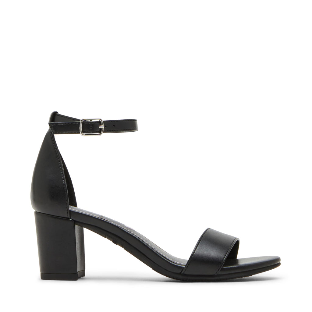 Carrson Heeled Sandal, Black Smooth, 7