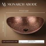 Monarch Abode Bathroom Sink - 19-Inch Harbor Vessel Bathrooms Countertop Sink, Bathroom Vessel Sinks