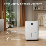 80 Pints Energy Star Dehumidifier for Home, Basement with Drain Hose, Front LED Display and 1.06 Gal Water Tank