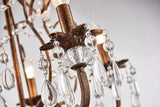 5-Lights Crystal Chandelier in Farmhouse Style, K9 Crystal Pendant Light for Bedroom, Dining Room, Living Room, H24 x D23, Chain Adjustable A109-B07DPJW4RV