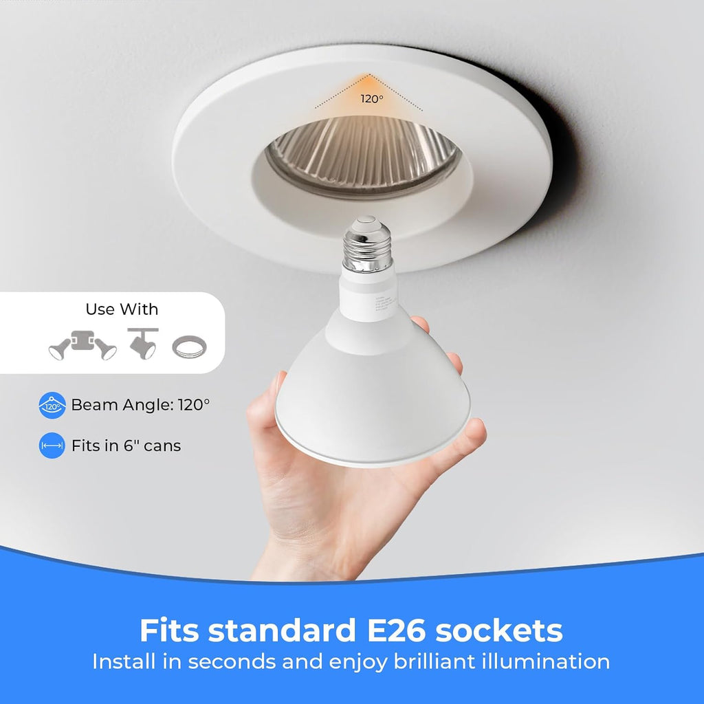 LED Flood Light Bulbs, 100W Equivalent Outdoor Light Bulbs 5000K