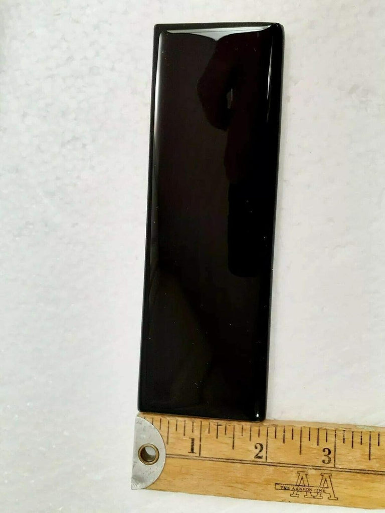 Black 2x6 in Ceramic Tile Bullnose Trim Edge 2 x 6 inch Box 10 Piece