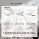 Premium Feathers Down Duvet Insert Comforter King All Season Medium Warmth White 100% Cotton Cover w