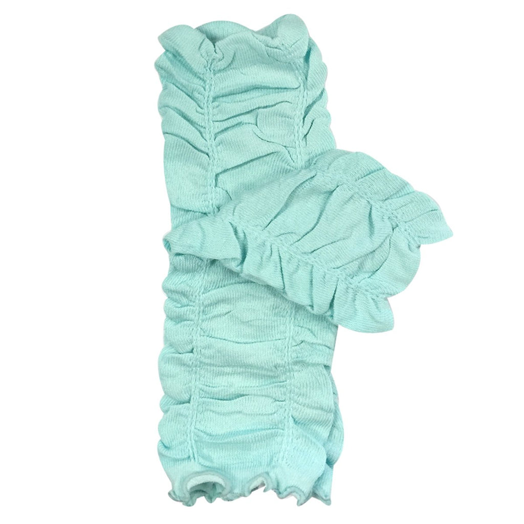 Little Girls 3 Pair Gathered Ruffles Leg Warmers, Lilac, Ballet Pink, Sky Blue