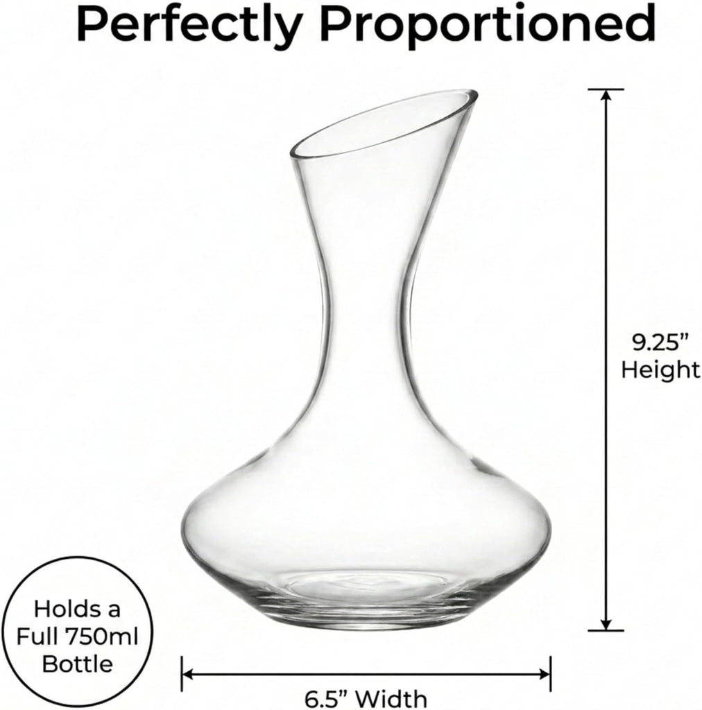 Wine Decanter Carafe, Hand Blown Wine Decanter Aerator - Wine Gifts