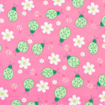 Polar Fleece Fabric Prints * Lady Bug Pink* / 60" Wide/Sold by The Yard, in Continuous Yards