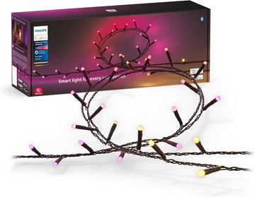 Indoor/Outdoor Holiday 130-Foot Festavia String Lights - 500 Mini Color Changing Smart LEDs - Weatherproof - Control