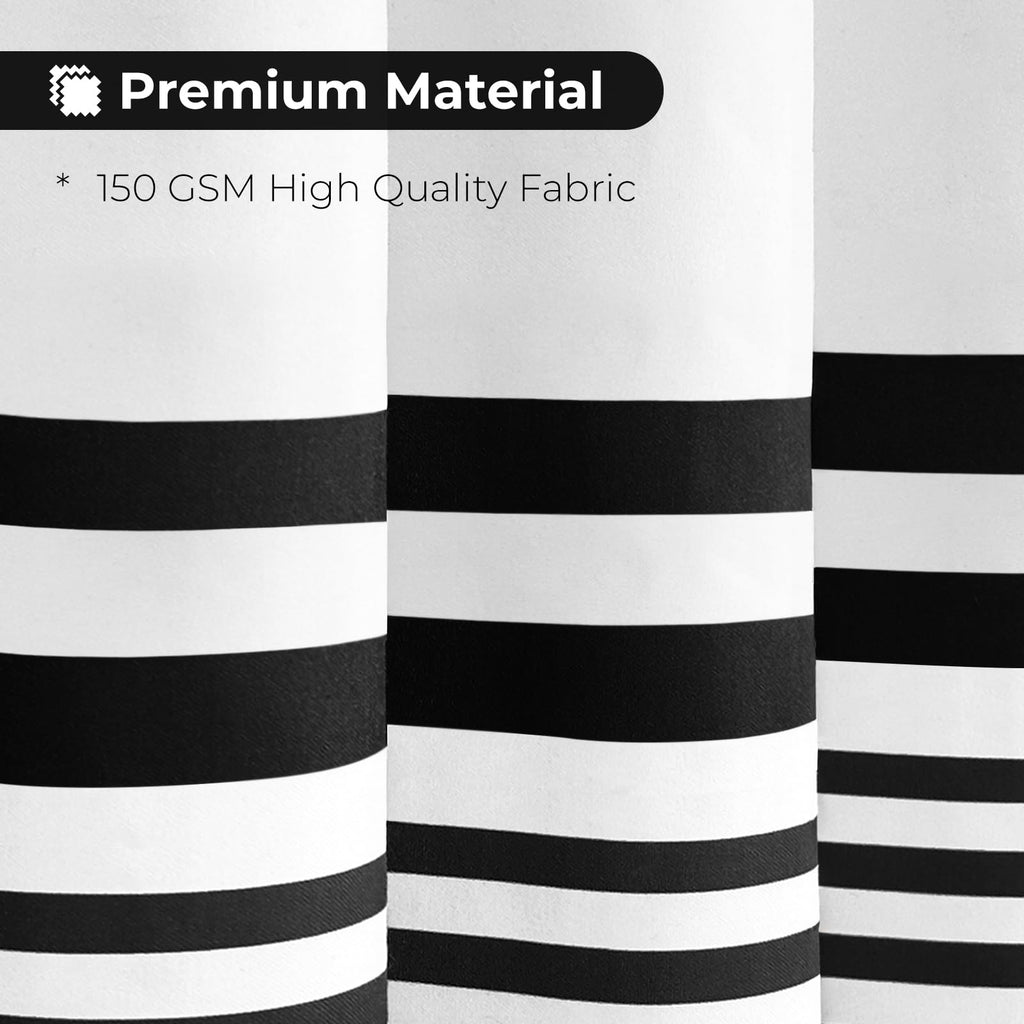 Black and White with Tassel 72" W x 78" L