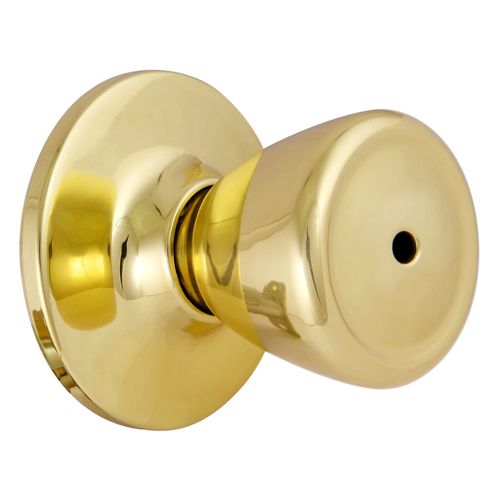 Tulip Privacy Door Knob, Polished Brass