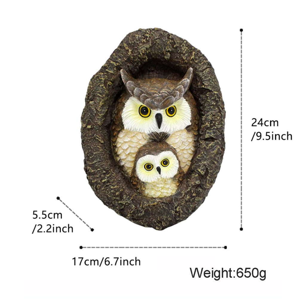 Owl Tree Hugger Whimsical Tree Sculpture Garden Statues Outdoor Tree Face Decor Garden Peeker Yard Art Decorations