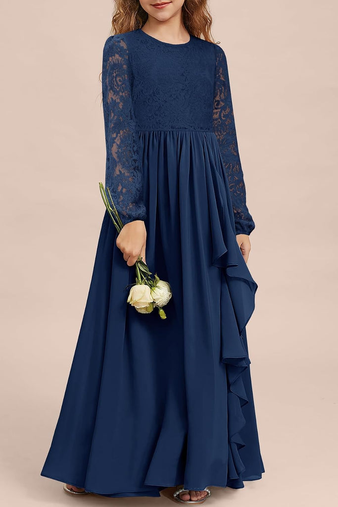 Formal Long Sleeve Flower Girl Dress for Wedding Party