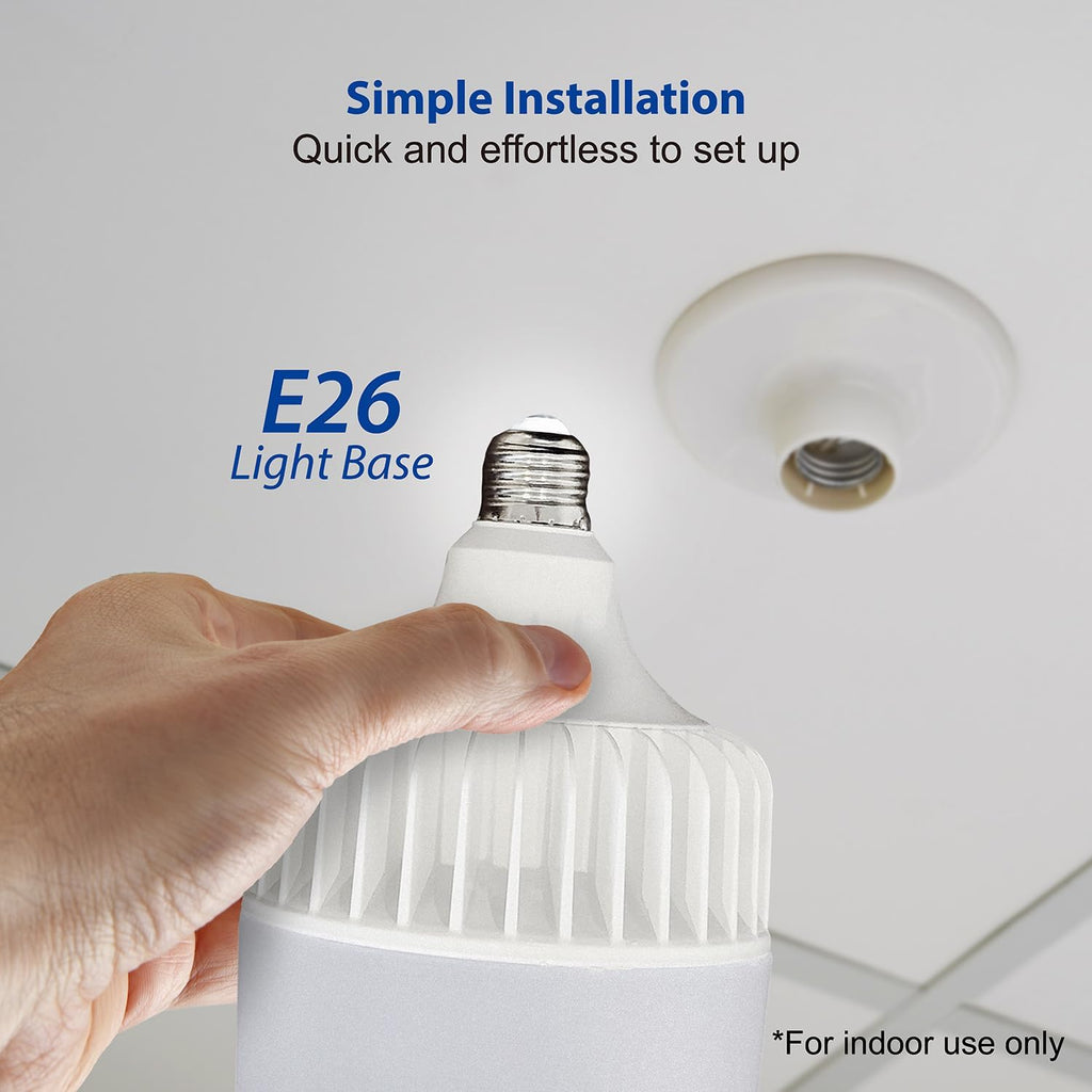 5000 Lumens LED Light Bulb 36W 5000K Daylight E26 Base for Garage Shop