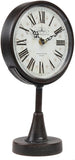 Lily's Home Antique Inspired Decorative Mantle Clock with Large Roman Numerals