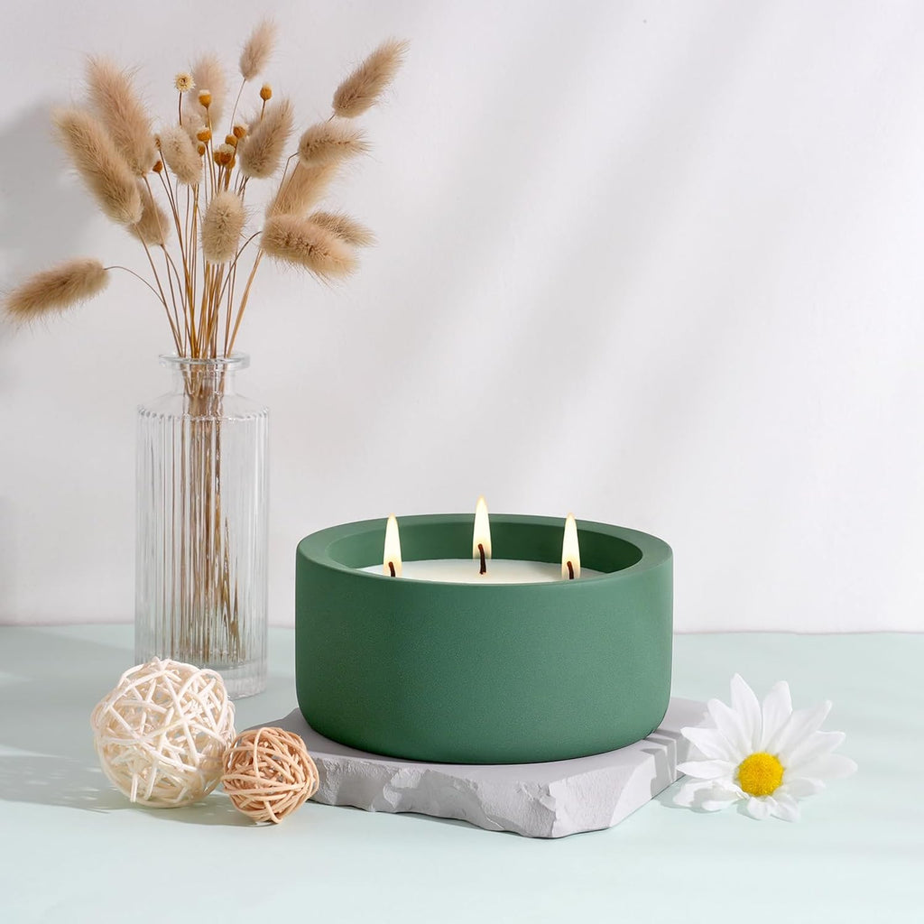 20oz Large Scented Candle - Lemongrass & Bergamot, 3 Wick Home Scented Candle for Women and Men, Non Toxic Soy - Set of 20