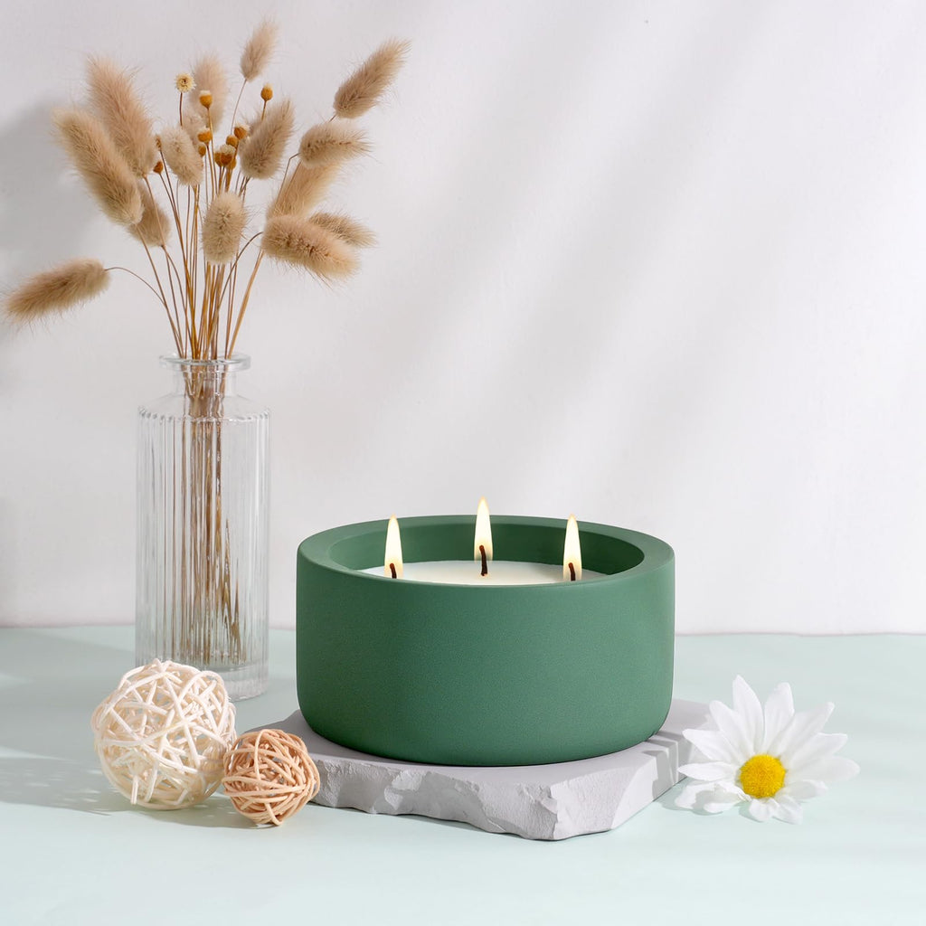 Citrus Mint Scented Candle Scented, Non Toxic Soy Candle for Women & Men, Matte Ceramic Jar Perfect Luxury Home
