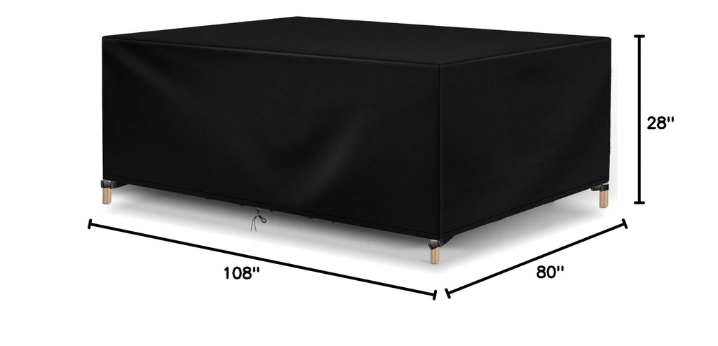 Outdoor Patio Furniture Covers Waterproof 600D Rectangular Outdoor Table and Chair Set Cover Wind Dust Proof Anti-UV