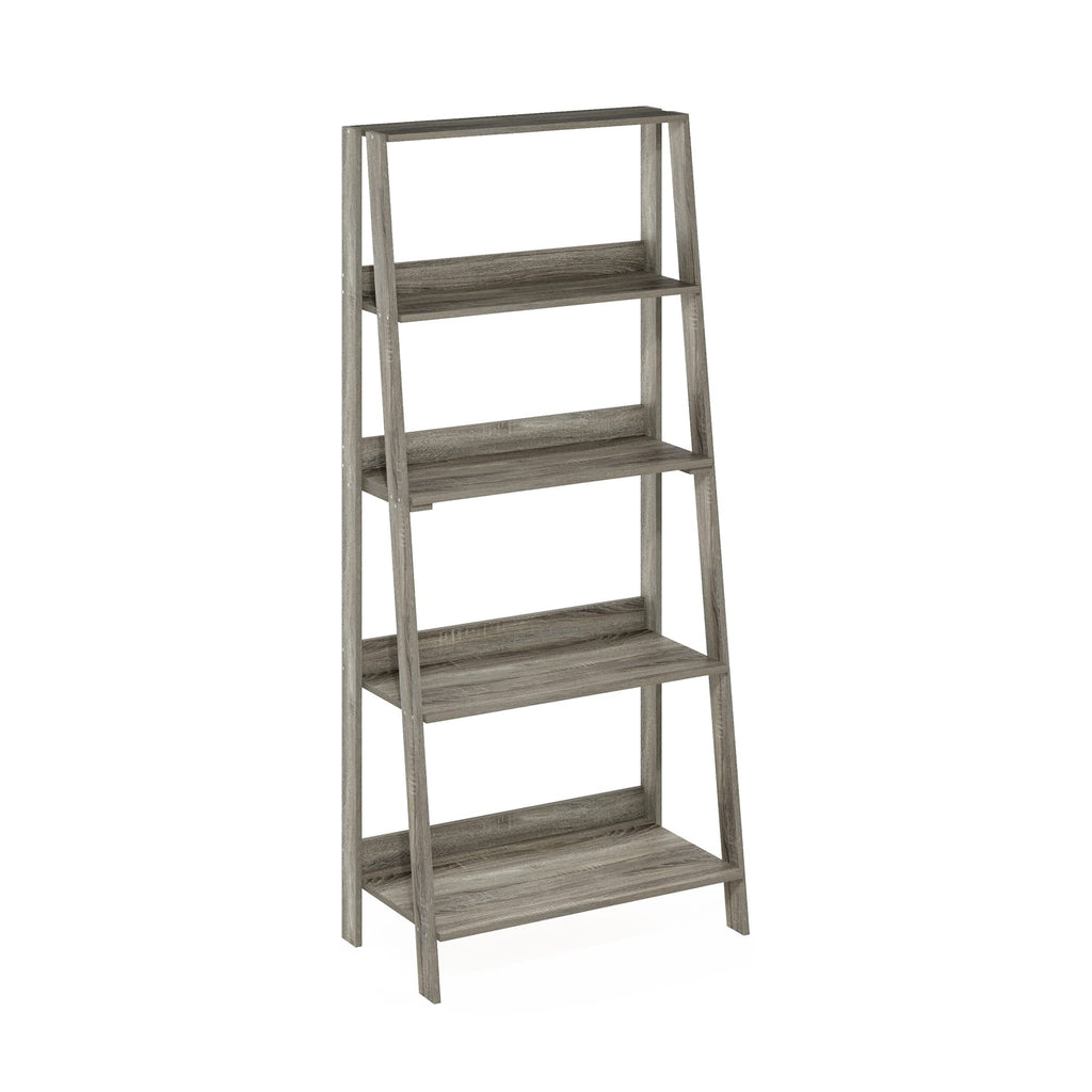 5-Tier Ladder Bookcase, Open Storage Ladder Bookshelf, Display Shelf, Book Shelf, 13 x 23.6 x 53.5, French Oak