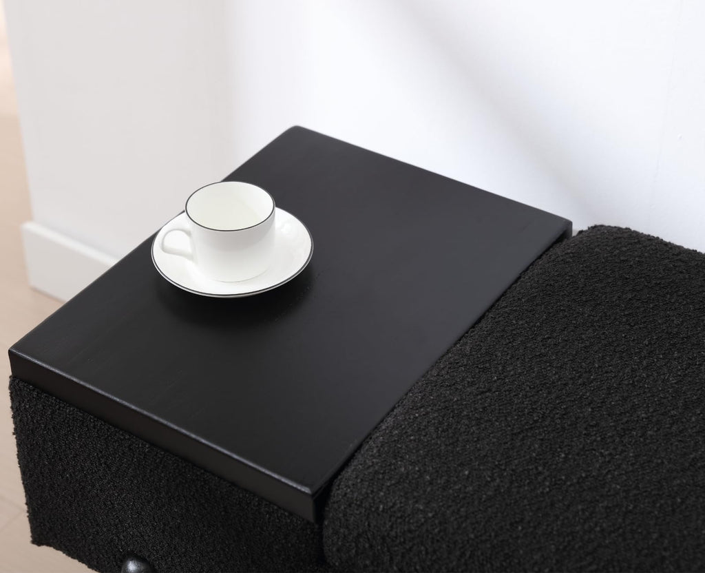 Modern Storage Bench End of Bed Sherpa Ottoman Bench with Storage Upholstered Entryway Bench with Wood Shoe Rack