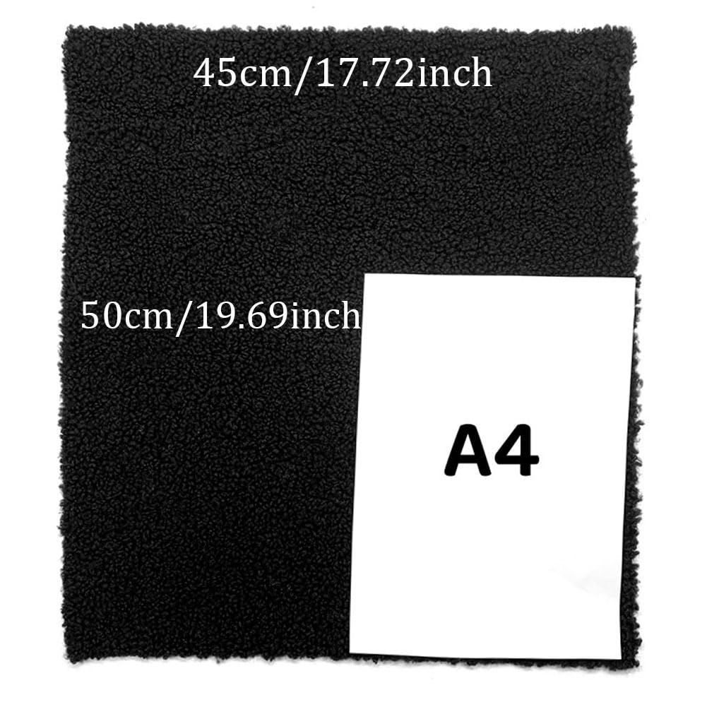 Faux Sheepskin Sherpa Fleece Fabric DIY Material Sewing (Green, 18x20 in/45x50 cm)