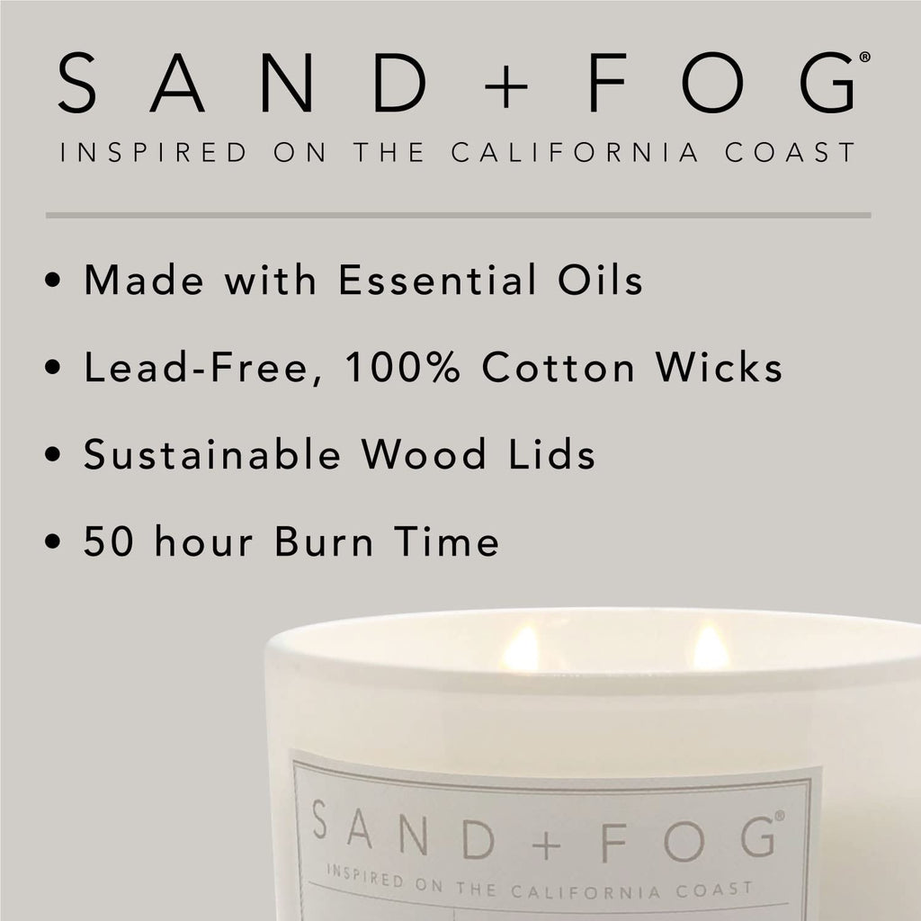 Scented Candles - Ocean & Sea Salt - Additional Scents and Sizes - 3 Wicks 100% Cotton Lead-Free - Luxury Air