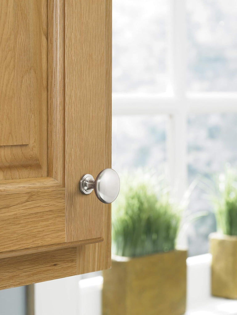 | Cabinet Knob | Satin Nickel | 1-1/4 inch (32 mm) Diameter | Edona | Drawer Knob | Cabinet Hardware (Pack of 10)