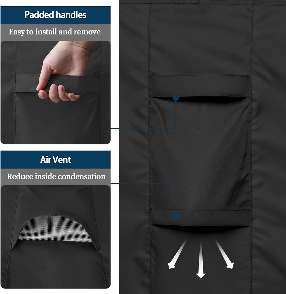 Round Patio Furniture Cover Waterproof Outdoor Dining Table and Chair Cover Anti-UV Outside Sectional Sofa Set Covers